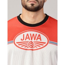 MOTOCYKLOVÝ RETRO DRES - ČERVENOBÍLÝ - JAWA